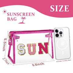 COSHAYSOO Sunscreen Bag waterproof zipper protects SPF bottles from sand
