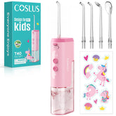 COSLUS T40 kids flosser compact design fits small hands for easy at-home use.