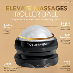 Cosmetasa Lavender Massage Oil being poured for quick relaxation