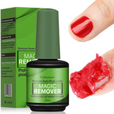 Cosmoo 15ml gel remover bottle front view for quick at-home polish removal.
