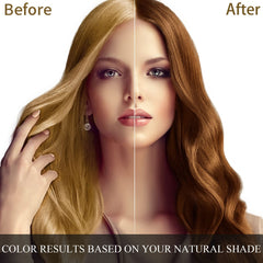 Cosmpro 3-in-1 formula colors, shampoos, and conditions for easy home use.