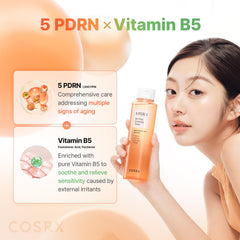 COSRX 5 PDRN B5 toner skin application closeup for gentle care