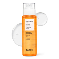 COSRX 5 PDRN Collagen Serum bottle showing premium packaging and firming potential