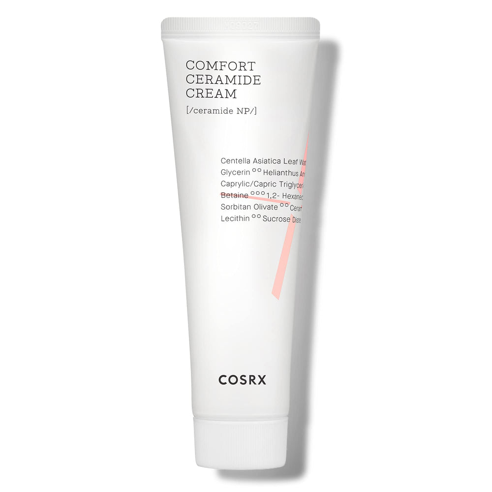 COSRX Balancium Comfort Ceramide Cream jar showing rich hydration texture