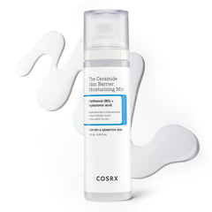 COSRX Barrier Cream Face Mist bottle close-up highlighting hydrating formula.