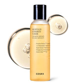 COSRX Full Fit Propolis Synergy Toner bottle pour shows immediate hydration on clean skin