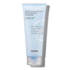 COSRX Hydrium bottle close-up highlighting hydrating daily cleansing.