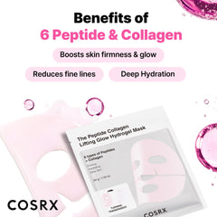 COSRX Pink Peptides Collagen Mask during wear illustrates soothing hydration