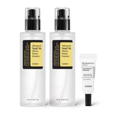 COSRX Snail 96% Mucin Essence bottle close-up highlights hydration and radiant glow.