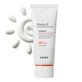COSRX Vitamin E Sunscreen bottle front view for daily protection.