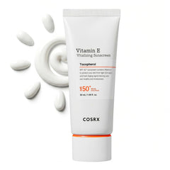 COSRX Vitamin E Sunscreen bottle front view for daily protection.