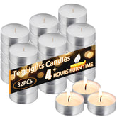 COTELEEC tea light candle bulk 32pcs white for events and home ambiance.