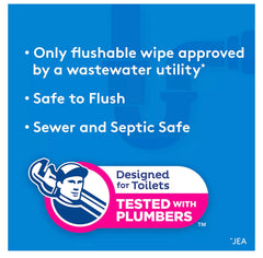 Cottonelle Fresh Care cloths hands-use closeup shows on-the-go cleaning accessibility