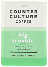 Counter Culture Big Trouble beans closeup highlighting premium whole-bean texture for rich brews.