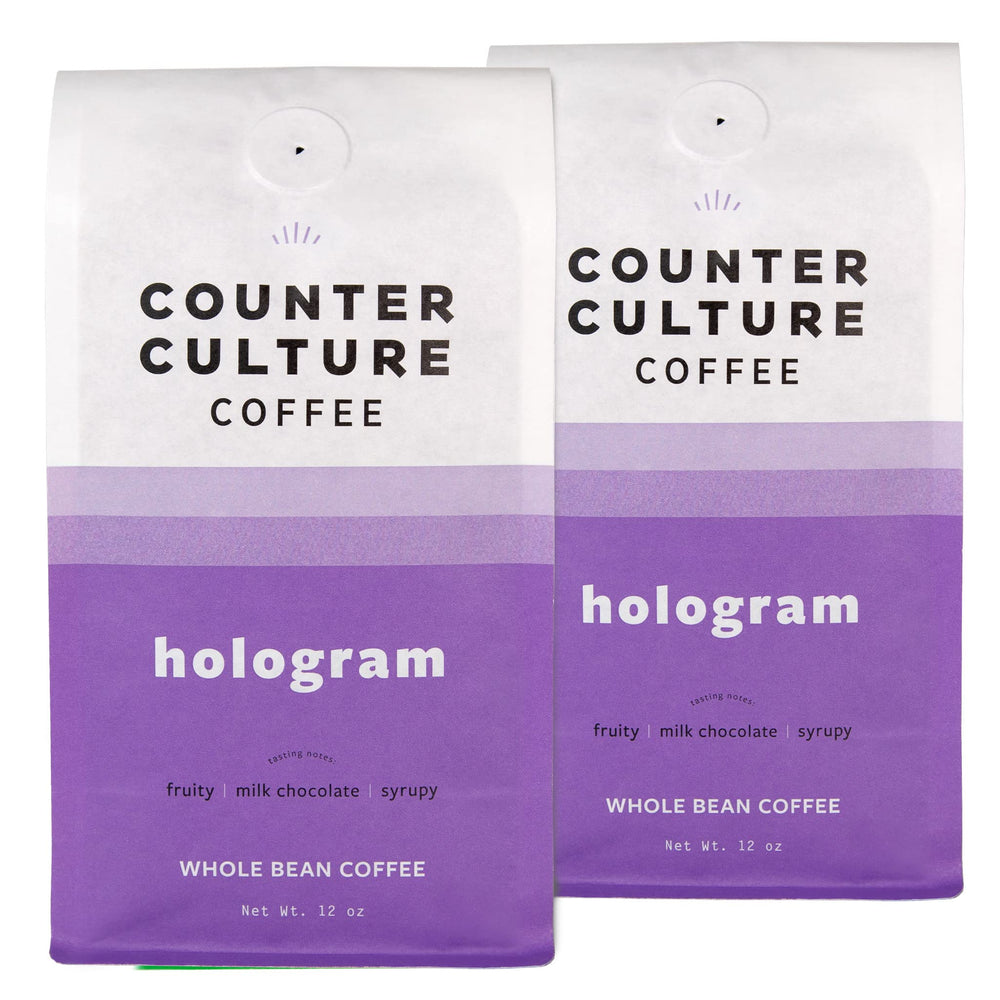 Counter Culture Coffee whole bean bag with hologram packaging for premium home brewing