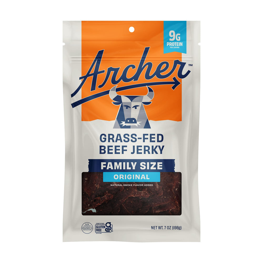 Country Archer Original grass-fed beef jerky 7 oz bag on-the-go