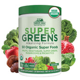 Country Farms Super Greens natural flavor bottle showing premium organic ingredients for daily energy