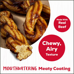 Country Kitchen chewy airy texture twists being chewed by a dog.
