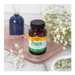 Country Life Coenzyme B-Complex label detail explains choline and bioavailable B vitamins