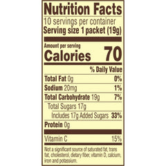 Country Time Lemonade Packets close-up highlights natural flavors and real sugar.