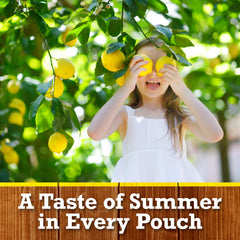 Country Time Lemonade pouches in a lunchbox for school lunches and quick refreshment.