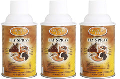 Country Vet pack of 3 metered fly spray cans for barns, attics, and homes to reduce flying insects.