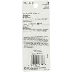 CoverGirl Continuous Color Lipstick Midnight Mauve 540 twist-up is easy for precise touch-ups.