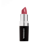 CoverGirl Continuous Color Lipstick Vintage Wine packaging close-up highlights moisture-rich formula.
