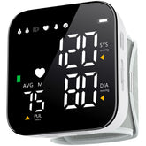 Coverich blood pressure monitor front view with clear display for home use.