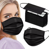 Cozzi Crafts black face mask outer layer for daily wear and comfort.