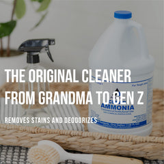 CPDI Clear Ammonia Cleaner on kitchen counter for daily grease cutting.