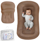 Cpzzkq infant support cushion with brown cover for supervised play and comfort