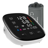 CRABCLAW blood pressure monitor display with color-coded readouts for home checks