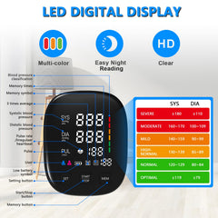 CRABCLAW BP monitor dual-user memory stores up to 199 readings per user