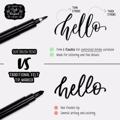 Craft 'n' Beyond brush pens pack medium – smooth strokes for elegant scripts.