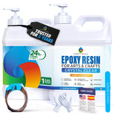 Craft Resin crystal-clear epoxy kit bottle pour for flawless art projects.