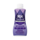 Craft County Rit DyeMore Royal Purple bottle ready to refresh colors on clothing.