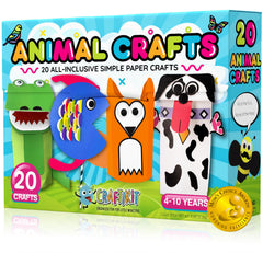 Craftikit 20-animal crafts packaged for mess-free fun