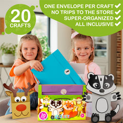 Craftikit color-coded envelopes organize materials for quick, stress-free projects.
