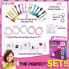 CRAFTILOO cross stitch kit with heart design invites calm, focused stitching.