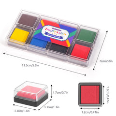CraftyManor mini ink pad colors collection for easy color picking.