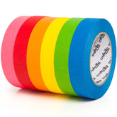 Craftzilla colored masking tape rolls pack with six vibrant colors for arts and labeling.