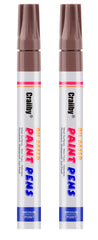 Craiiby brown paint markers 2-pack on rock surface delivering vibrant, permanent color