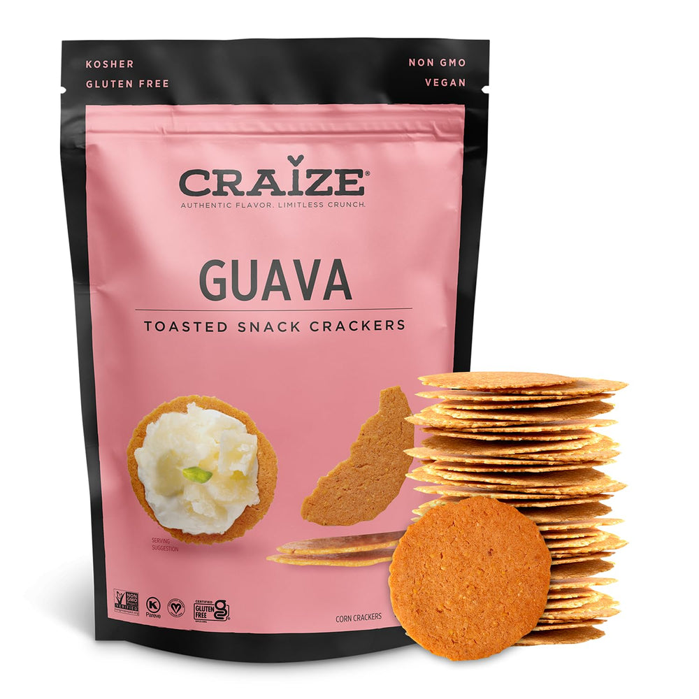 Craize Guava Crisps pack for on-the-go snacking.