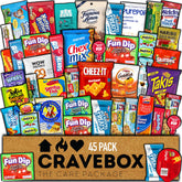 CRAVEBOX variety snacks 45-count box opened for sharing at the office.