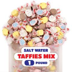 Individually wrapped taffy pieces for freshness at gatherings.