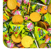 CRAZYOUTLET St. Patrick's Day candy assortment enhances colorful party displays.