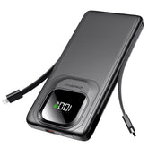 Crazywhale power bank with built in cables for on the go multi device charging.
