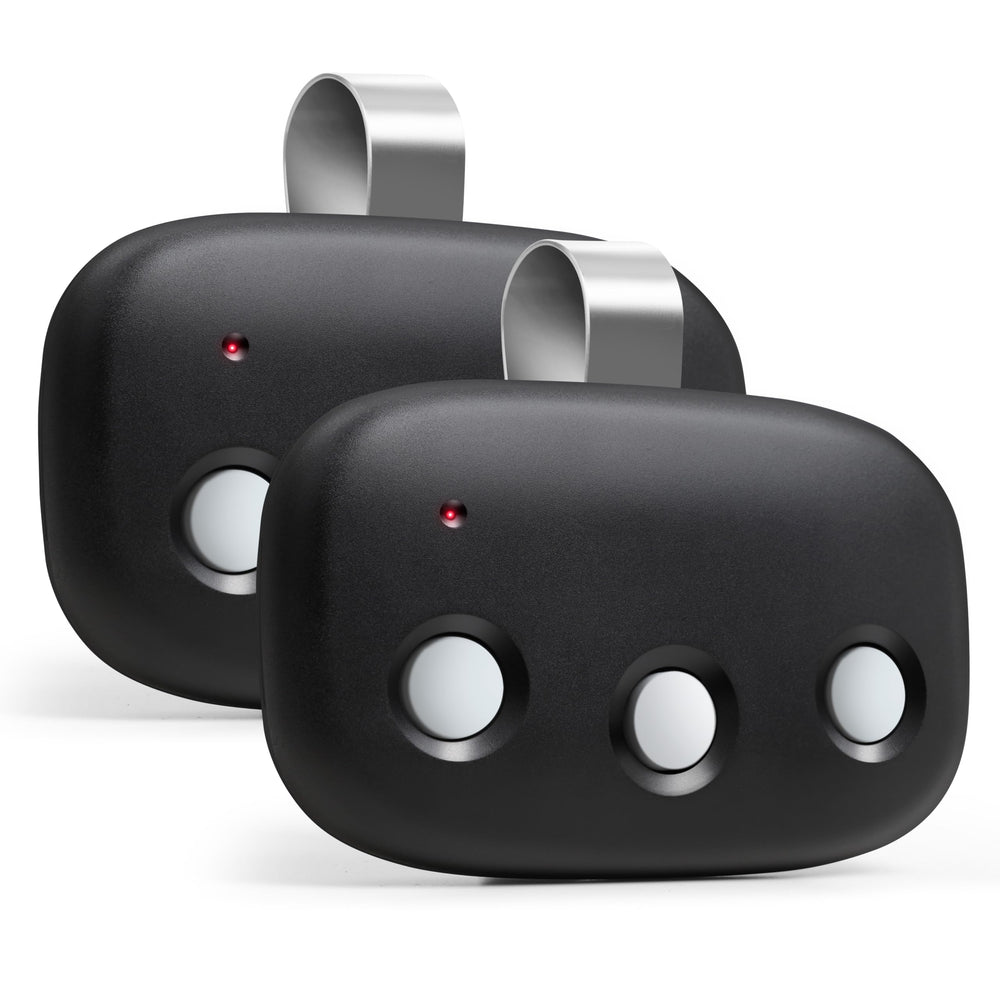 CreaCity MCT3 remote front view showcasing MegaCode reliability for secure access.