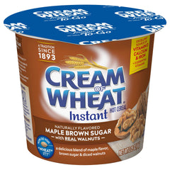 Cream of Wheat To-Go Cups packaging featuring Maple Brown Sugar Walnut for a convenient breakfast.